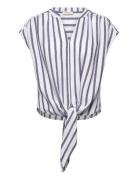 FREE/QUENT Blouse From Freequent In A Light Material With A Striped Pr...