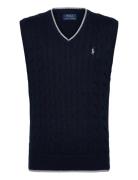 Polo Ralph Lauren Cable-Knit Cotton Sweater Vest Svart
