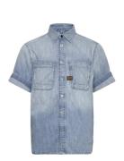 G-Star RAW Slanted Double Pocket Regular Shirt Blå