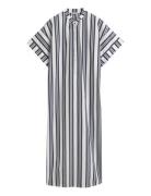 GANT Os Striped Caftan Dress Vit