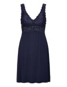 Hunkemöller Nora Lace Slip Dress Marinblå