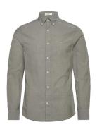 GANT Slim Poplin Shirt Grå