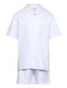 Mango Striped Cotton Short Pyjamas Blå