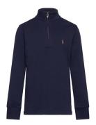 Ralph Lauren Kids Cotton Interlock Quarter-Zip Pullover Marinblå
