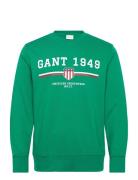 GANT Graphic C-Neck Sweat Grön