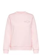 GANT Reg Tonal Shield C-Neck Sweat Rosa