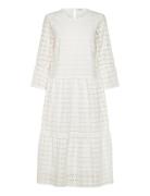 Bubbleroom Broderie Anglaise Round Neck Dress Vit