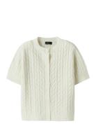 LMTD Nlfkave Ss Short S Knit Cardigan Vit