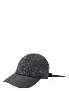 Lindex Straw Cap With Tie At Back Svart