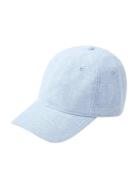 Lindex Cap Roundpeak Linen Blå