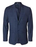 Selected Homme Slhslim-Neil Dark Blue Check Blz Noos Blå