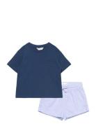 Mango Striped Short Pyjamas Marinblå