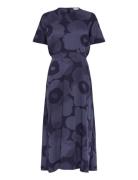 Marimekko Heleä Akvarelli Unikko Marinblå