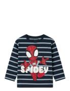 Name It Nmmjosue Spider Nreg Ss Top Mar Marinblå