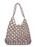 Pipol's Bazaar Gala Clutch Net Brown Beige