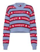 Tommy Jeans Tommy Girl Stripe Sweater Blå