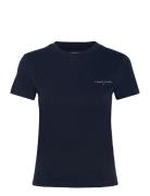 Tommy Jeans Tjw Slim Linear Ss Tee Ext Svart