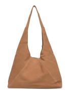 Mango Suede Shoulder Bag Brun