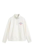 GANT Graphic Half Zip Sweat Vit