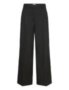 Monki Pleated High Waist Wide Leg Suiting Trousers Svart