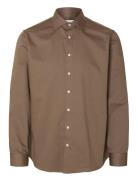 Selected Homme Slhslim-Ethan Shirt Ls Spread Noos Brun