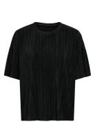 ONLY Carmakoma Carravenna S/S Plisse Top Jrs Noos Svart