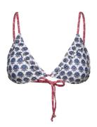 Becksöndergaard Bloflora Bella Frill Bikini Top Blå