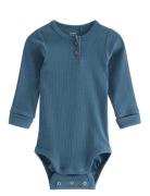 Lindex Body Henley Blå