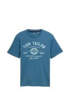 Tom Tailor Logo Tee Blå