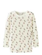 Name It Nmfwang Wool Rib Ls Top Aop Vit