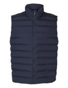 Selected Slhbarry Quilted Gilet Noos Marinblå