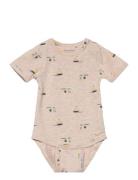 Minymo Body Ss Aop Beige