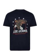 Lee Jeans Essential Graphic Tee Marinblå
