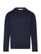 Mango Essential Cotton-Blend Sweater Marinblå
