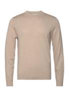 Selected Slhtown Merino Coolmax Knit Crew B Beige