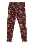 Lindex Leggings Br Aop Meadow Brun