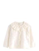 Lindex Knitted Cardigan Pointelle Nb Vit