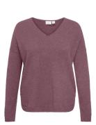 ONLY Carmakoma Carmargareta Life Ls Pullover Knt Noos Rosa