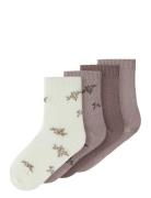 Name It Nmfwak Wo/Bl 4P Sock Kräm