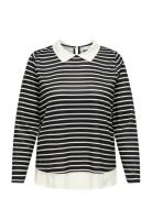 ONLY Carmakoma Caralba Ls Mix Top Jrs Svart