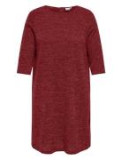 ONLY Carmakoma Carmartha 3/4 Knee Dress Jrs Burgundy