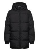 Mango Hooded Liner Quilted Coat Svart