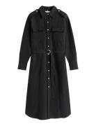Tommy Hilfiger Fluid Utility Midi Dress Svart