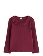 Lindex Ribbad Topp Burgundy