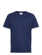 Lindbergh Mouliné O-Neck Tee S/Smouliné O-Neck Tee S/S Blå