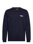 Wrangler Ls Americana Tee Marinblå