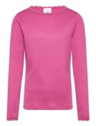The New Tnlotus L_S Rib Tee Rosa
