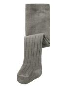 Name It Nbmwakma Wo/Bl Rib Pantyhose Grå