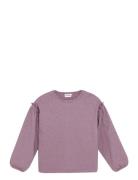 Minymo T-Shirt Ls Glitter Rib Lila