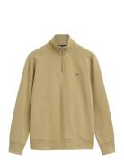 GANT Reg Shield Half Zip Sweat Gul